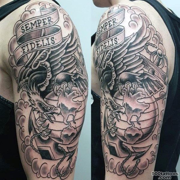 90 Marine Tattoos For Men   Semper Fi Ink Design Ideas_47