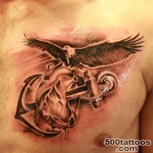 Marine tattoo design, idea, image