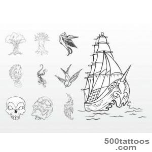 Marine Tattoos Vector Art amp Graphics  freevectorcom_35