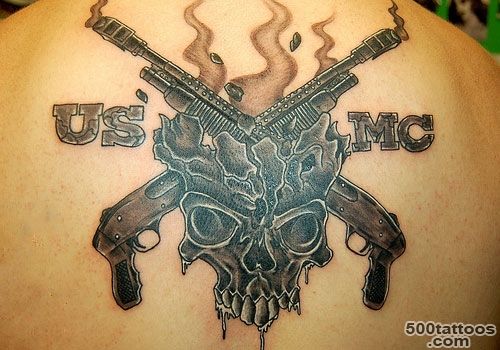 27 Militaristic Marine Tattoos  Creative Fan_46