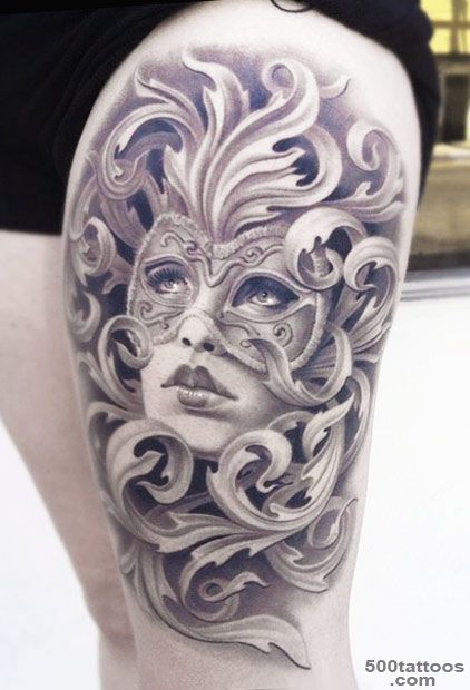 Mask tattoo by Josh Duffy Tattoo  Photo No. 11367_35
