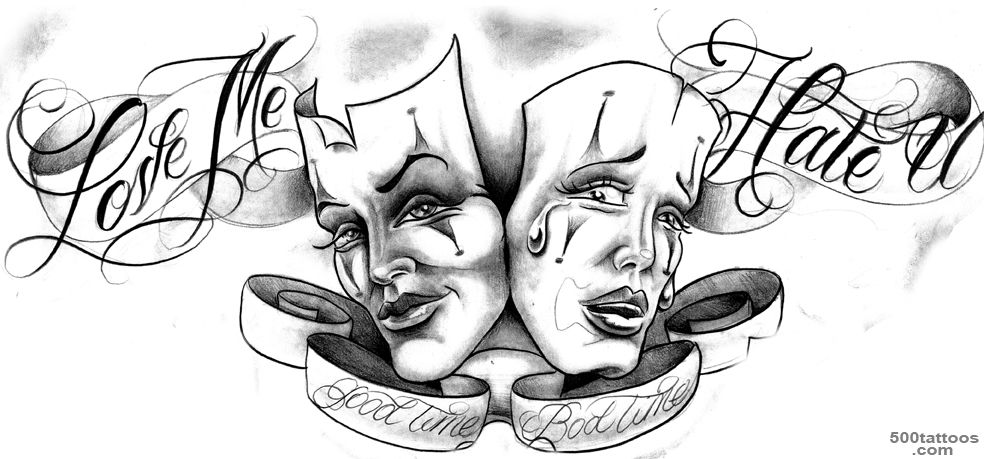 Mask Tattoos and Designs Page 51_36