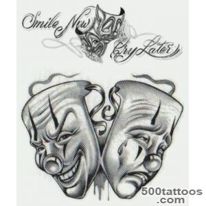 Mask tattoo design, idea, image