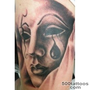 Nice Mask Tattoo Crying Lady  Tattooshuntercom_25