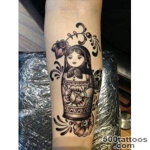 Flowers And Matryoshka Tattoo On Arm  Tattooshuntercom_7