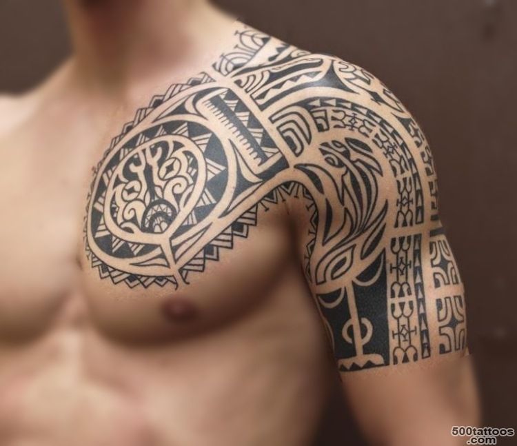 27 Oberarm Tattoo Ideen f?r M?nner   Maori und Tribal Motive_15
