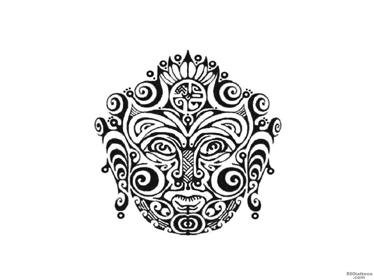 Maya And Maori Traditional Mask Tattoo Design  Tattoobite.com_33