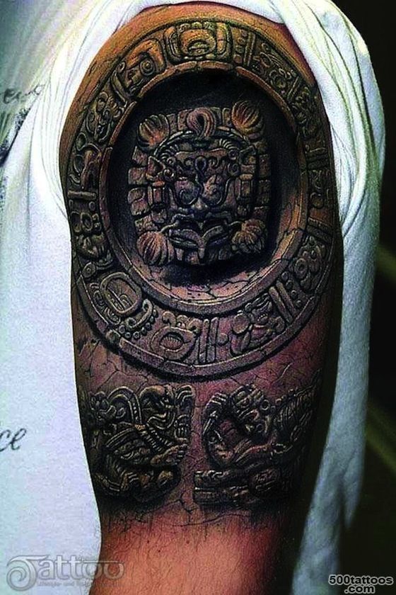 Photorealistic Mayan Tattoo. Props to the artist, this is one of ..._2