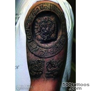 Photorealistic Mayan Tattoo Props to the artist, this is one of _2