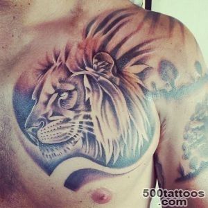 Mens-Chest-#Tattoo-With-Lion-Head-httpwwwmenstattooideascom-_23jpg