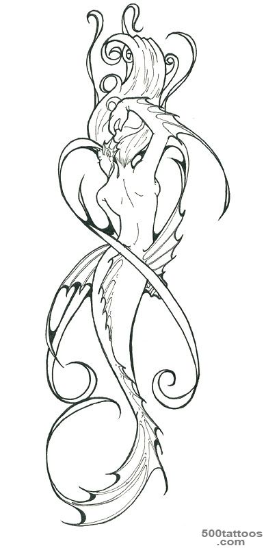 sketches and mermaid tattoo Mermaid Tattoo Pattern36 - tatyshka.ru_18