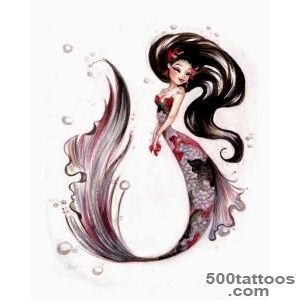 Mermaid tattoo design, idea, image