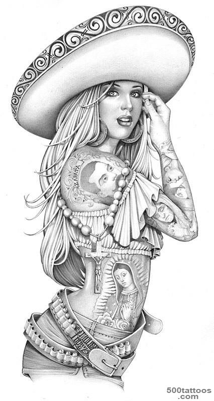 Sombrero Girl We love Mexican Tattoos and images httpwww ..._38