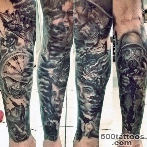 100 Military Tattoos For Men   Memorial War Solider Designs_17