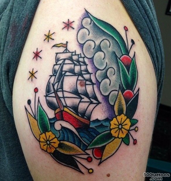 Clipper ship by Ian Scurlock at timepiece tattoos Panama City ..._41