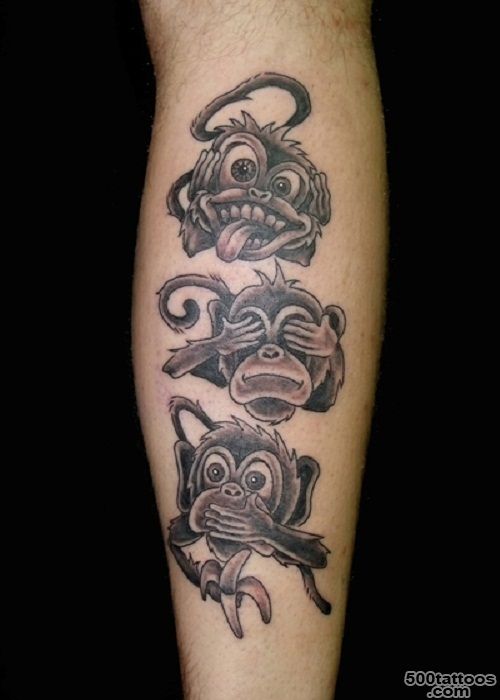 best wise monkey tattoos on arm (500?700)  monkey  Pinterest ..._26