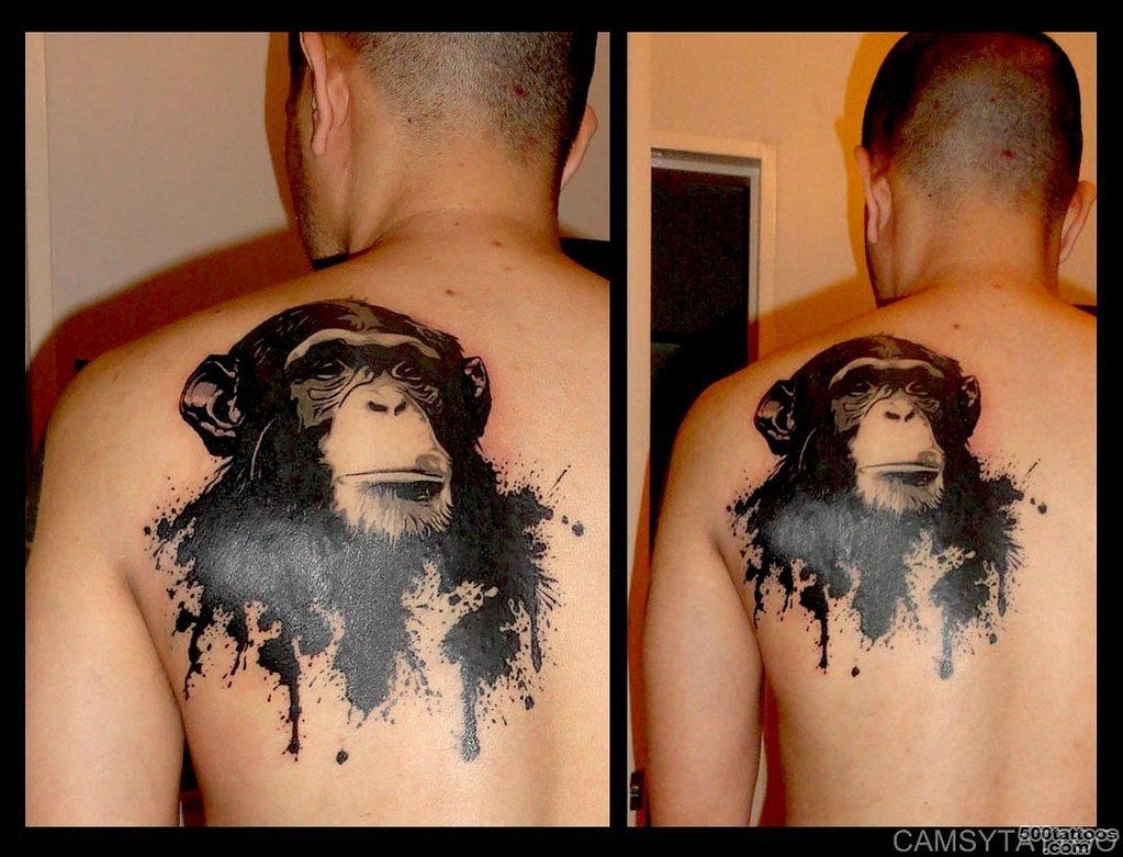 Tribal Monkey Tattoo On Upper Back  Tattoobite.com_21