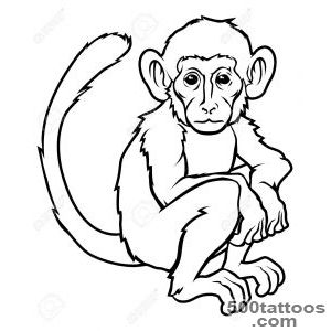 Monkey tattoo design, idea, image