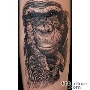 Black and Gray Monkey Tattoo by Jose Perez Jr  Tattoos_22