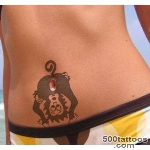 Monkey Tattoo On Belly Button  Tattoobitecom_37