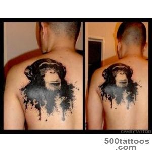 Tribal Monkey Tattoo On Upper Back  Tattoobitecom_21