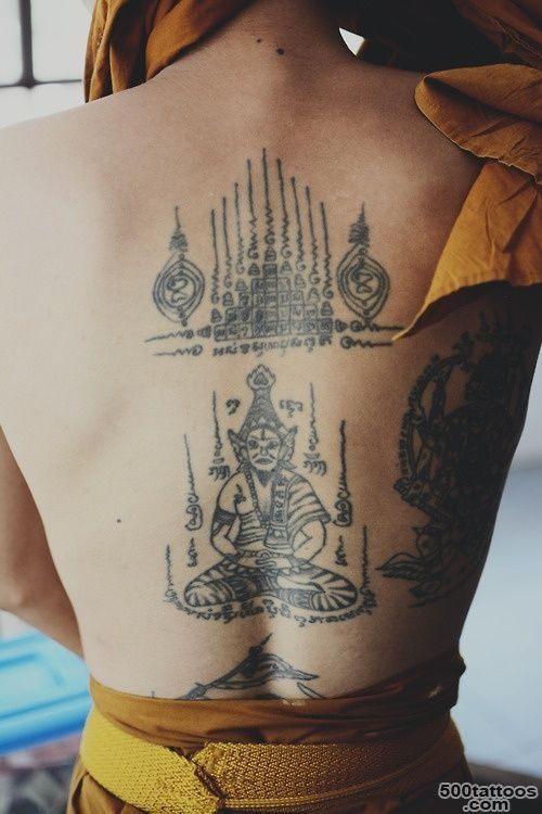 Sak yant tattoos are religious tattoos done by monks. When I go to ..._38