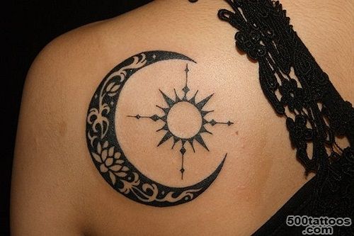 37 Inspirational Moon Tattoo Designs with Images   Piercings Models_1