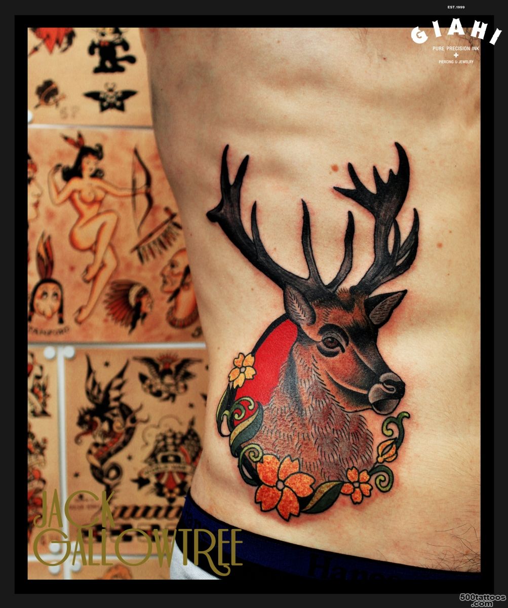 Framed Sad Moose tattoo by Jack Gallowtree  Best Tattoo Ideas Gallery_31