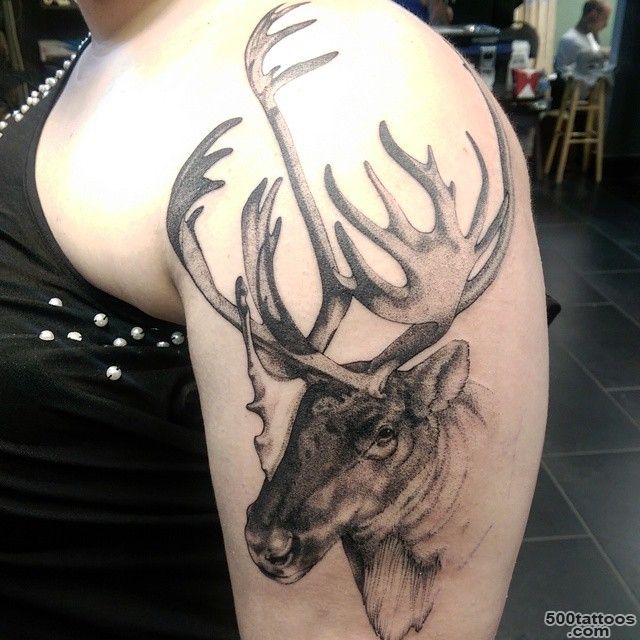 Shoulder Graphic Moose Tattoo  Best Tattoo Ideas Gallery_25