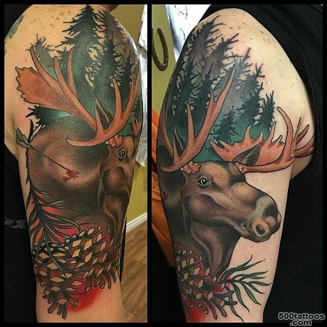 Tattoo Snob • Moose tattoo by @travis666 at Hailstorm Tattoo in..._35