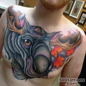 60 Moose Tattoo Designs For Men   Antler Ink Ideas_13