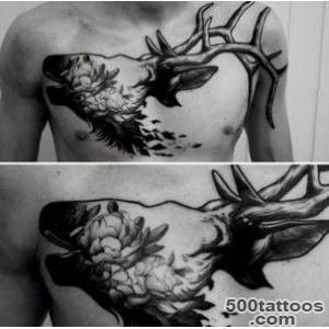 60 Moose Tattoo Designs For Men   Antler Ink Ideas_15