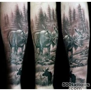 60 Moose Tattoo Designs For Men   Antler Ink Ideas_30