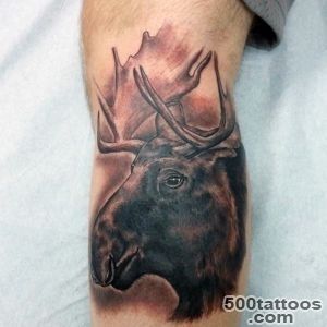60 Moose Tattoo Designs For Men   Antler Ink Ideas_36
