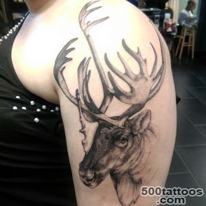 Shoulder Graphic Moose Tattoo  Best Tattoo Ideas Gallery_25