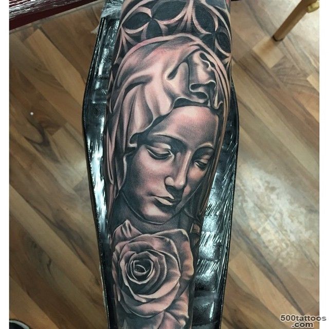 35 Spiritual Virgin Mary Tattoos_4