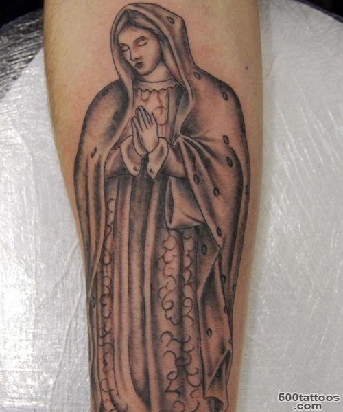 Men Show Forearm Saint Mary Mother Of God Tattoo  Tattooshunter.com_10