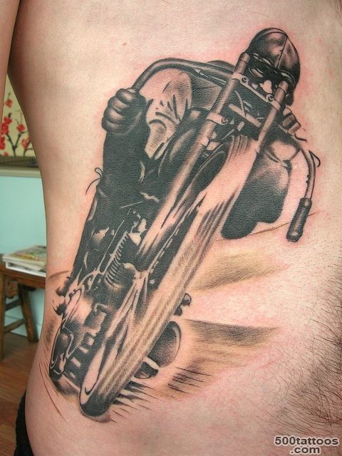 Outstanding Motorcycle Tattoo by Tyler Adams Grizzly Tattoo, via ..._26