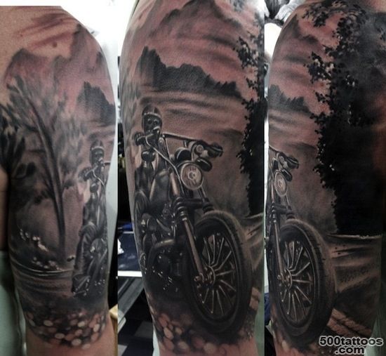 Racing Motorcycle Tattoo by Matt Jordan_14