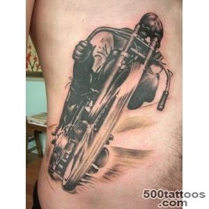 Outstanding Motorcycle Tattoo by Tyler Adams Grizzly Tattoo, via _26