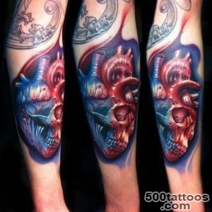 Mystical colorful skull heart tattoo by Bili Vegas   Tattooimagesbiz_11