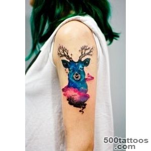 Pin Mystical Geometric Style Colored Tattoo With Big Wale On Arm _26