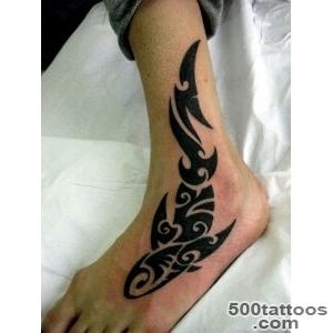 neat shark leg polynesian tattoo   Polynesian tattoos_34
