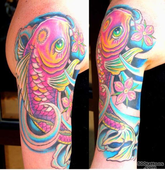 neon koi tattoo. This are my favorite colors on a koi tattoo that ..._12