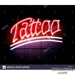 Neon Tattoo Sign Stock Photos amp Neon Tattoo Sign Stock Images   Alamy_18