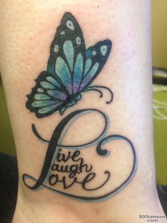 Live laugh love butterfly tattoo. My new tattoo #nickstegall ..._13
