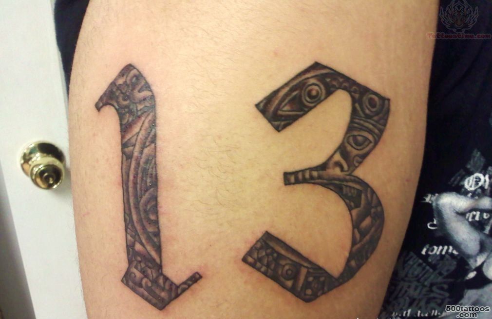 Number 13 Bold Tattoo_4