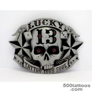 Lucky Number 13 Dice Cards Stars tattoo Your Soul New Skull #13 _45