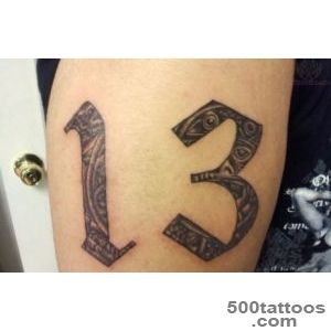 Number 13 Bold Tattoo_4