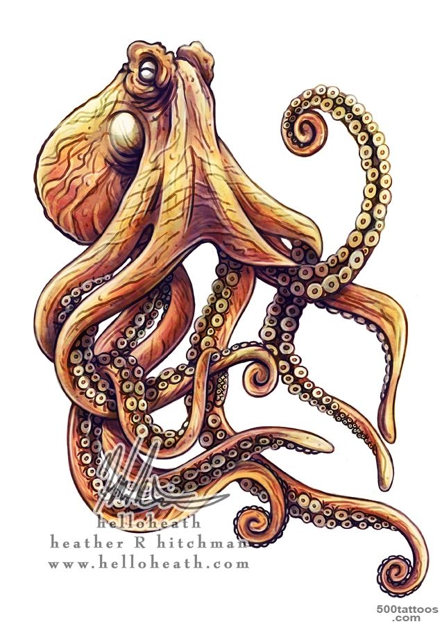 DeviantArt More Like Giant Pacific Octopus Tattoo Design by ..._24